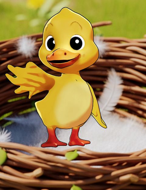 Tiernos personajes de aves para educación infantil Pato Animado Krikey AI