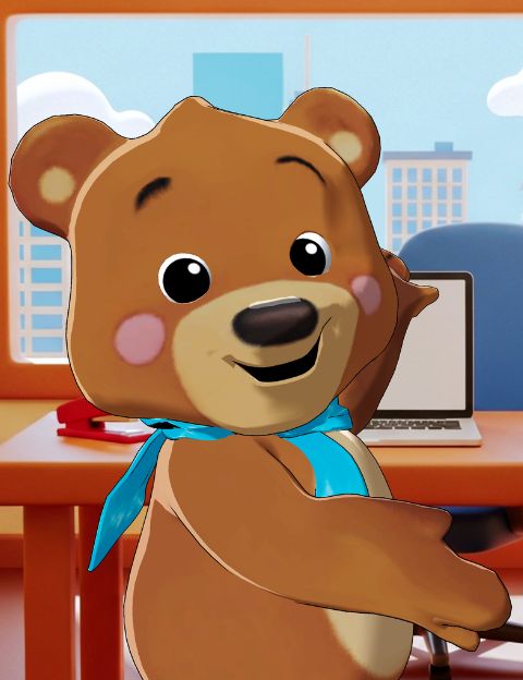 Plantilla de introducción para profesores con Oso Animado, Krikey AI